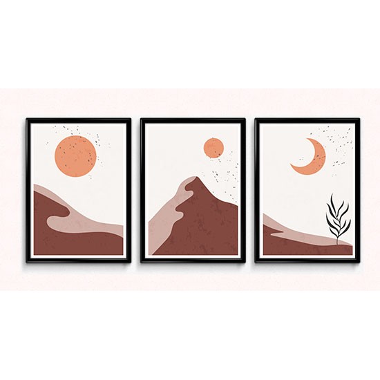 Fabulous Minimalist Abstract Posters Boho Style, 3 Print Set - 10