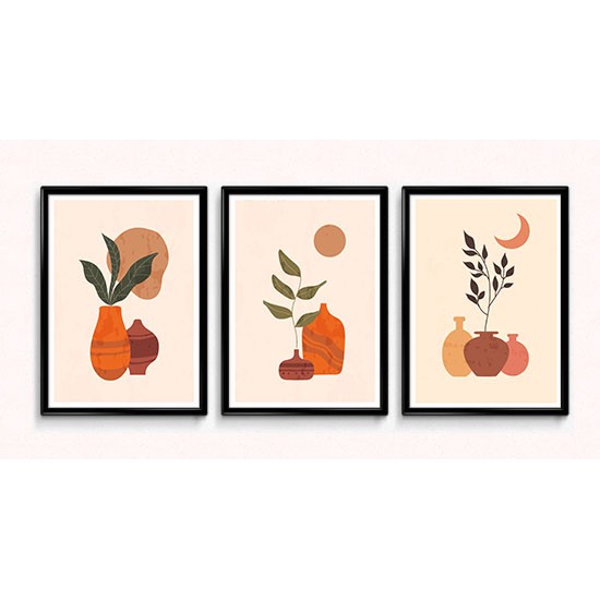 Fabulous Minimalist Abstract Posters Boho Style, 3 Print Set - 14