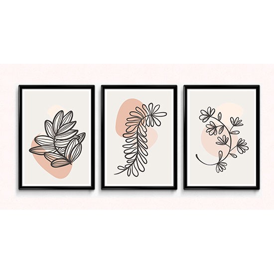 Fabulous Minimalist Abstract Posters Boho Style, 3 Print Set - 15