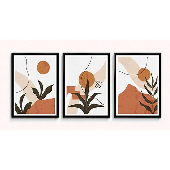 Fabulous Minimalist Abstract Posters Boho Style, 3 Print Set - 16