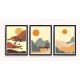 Fabulous Minimalist Abstract Posters Boho Style, 3 Print Set - 2