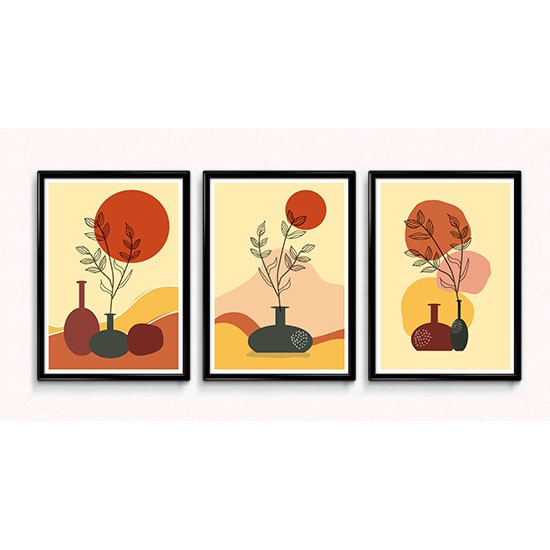 Fabulous Minimalist Abstract Posters Boho Style, 3 Print Set - 20