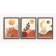 Fabulous Minimalist Abstract Posters Boho Style, 3 Print Set - 21