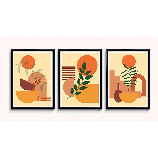 Fabulous Minimalist Abstract Posters Boho Style, 3 Print Set - 22