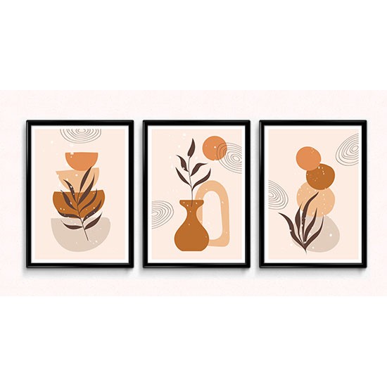 Fabulous Minimalist Abstract Posters Boho Style, 3 Print Set - 25