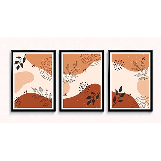 Fabulous Minimalist Abstract Posters Boho Style, 3 Print Set - 28