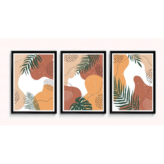 Fabulous Minimalist Abstract Posters Boho Style, 3 Print Set - 29