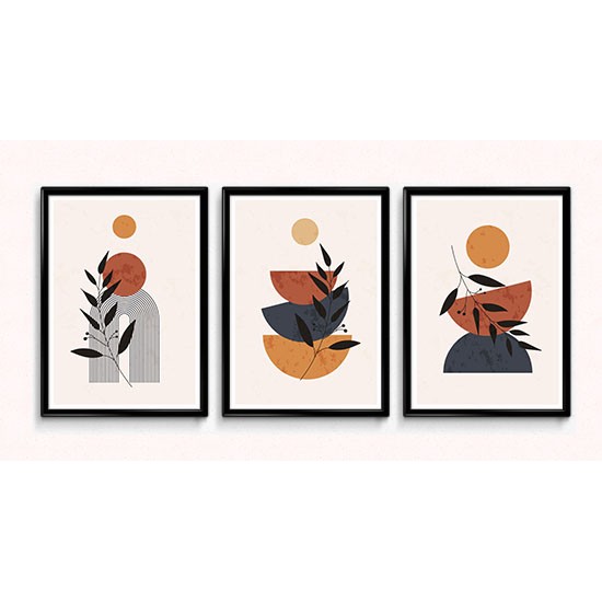 Fabulous Minimalist Abstract Posters Boho Style, 3 Print Set - 38