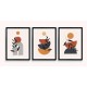 Fabulous Minimalist Abstract Posters Boho Style, 3 Print Set - 38