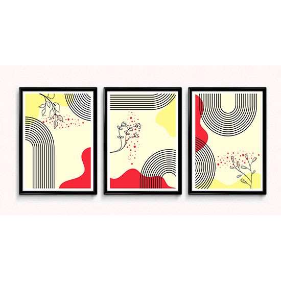 Fabulous Minimalist Abstract Posters Boho Style, 3 Print Set - 39