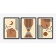 Fabulous Minimalist Abstract Posters Boho Style, 3 Print Set - 40