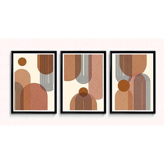 Fabulous Minimalist Abstract Posters Boho Style, 3 Print Set - 41