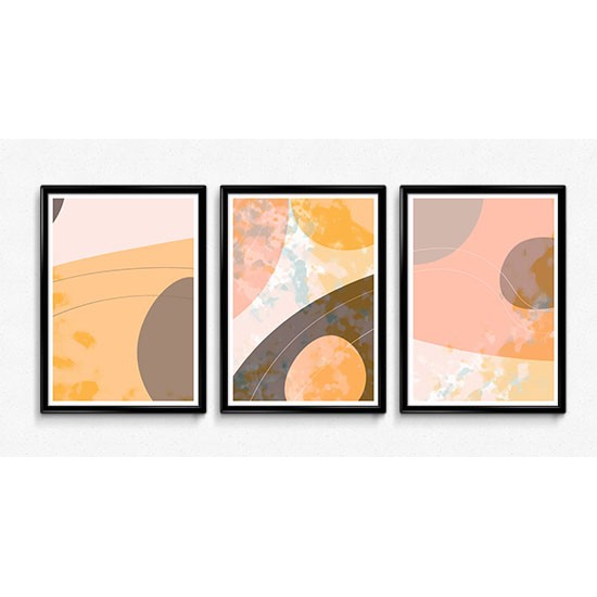 Fabulous Minimalist Abstract Posters Boho Style, 3 Print Set - 42