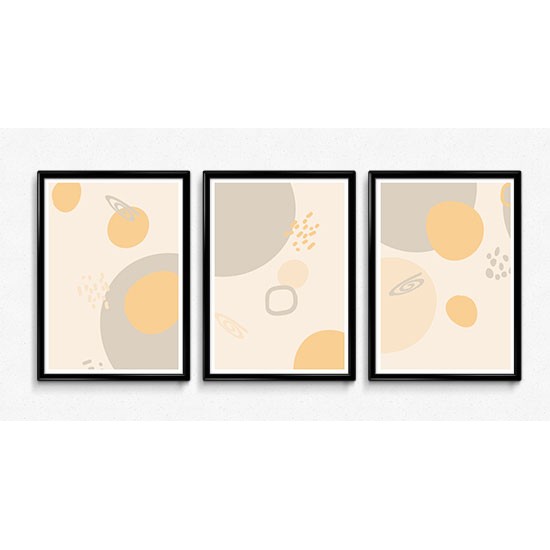 Fabulous Minimalist Abstract Posters Boho Style, 3 Print Set - 45