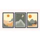 Fabulous Minimalist Abstract Posters Boho Style, 3 Print Set - 49