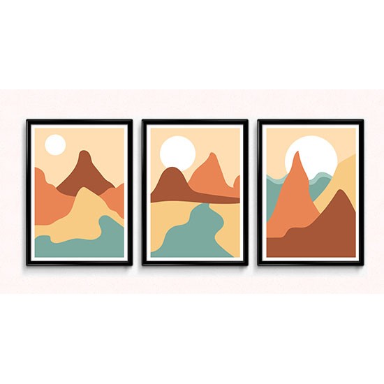 Fabulous Minimalist Abstract Posters Boho Style, 3 Print Set - 5