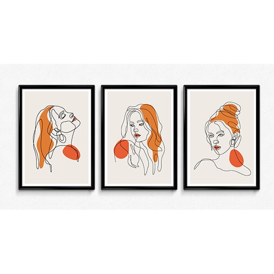 Fabulous Minimalist Abstract Posters Boho Style, 3 Print Set - 56