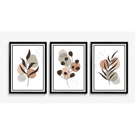 Fabulous Minimalist Abstract Posters Boho Style, 3 Print Set - 59