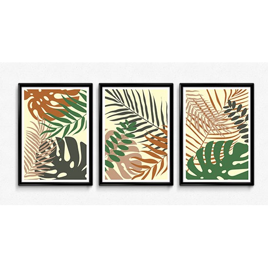 Fabulous Minimalist Abstract Posters Boho Style, 3 Print Set - 60