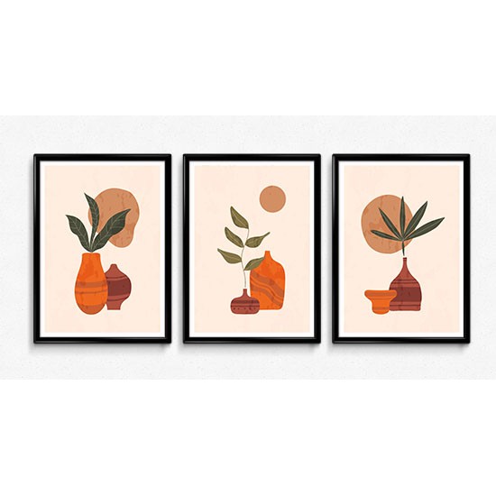 Fabulous Minimalist Abstract Posters Boho Style, 3 Print Set - 61