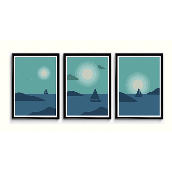 Fabulous Minimalist Abstract Posters Boho Style, 3 Print Set - 7