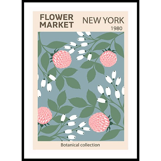 1970 Daisy Flowers Market Abstract Floral Wall Art Poster 15