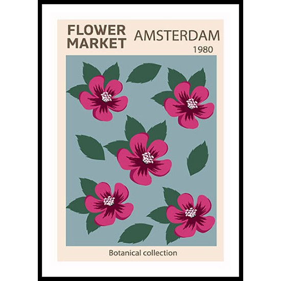 1970 Daisy Flowers Market Abstract Floral Wall Art Poster 16