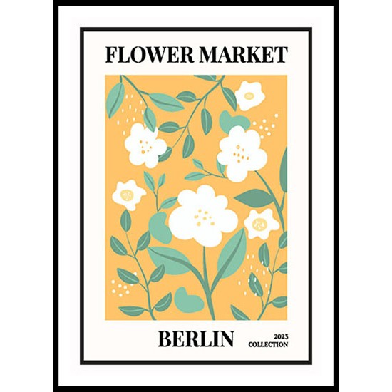 1970 Daisy Flowers Market Abstract Floral Wall Art Poster 6