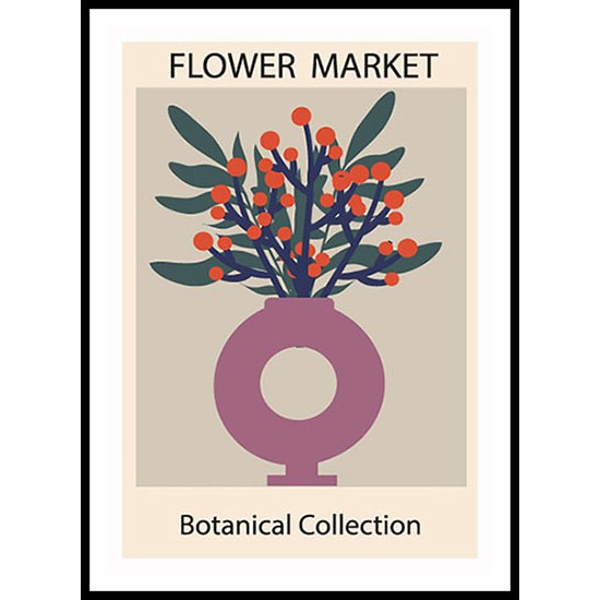 1970 Flowers Market Trendy Botanical Wall Art Poster 11