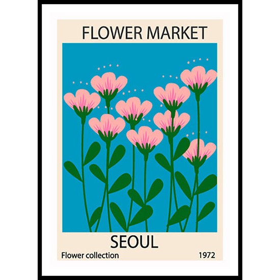 1970 Flowers Market Trendy Botanical Wall Art Poster 13