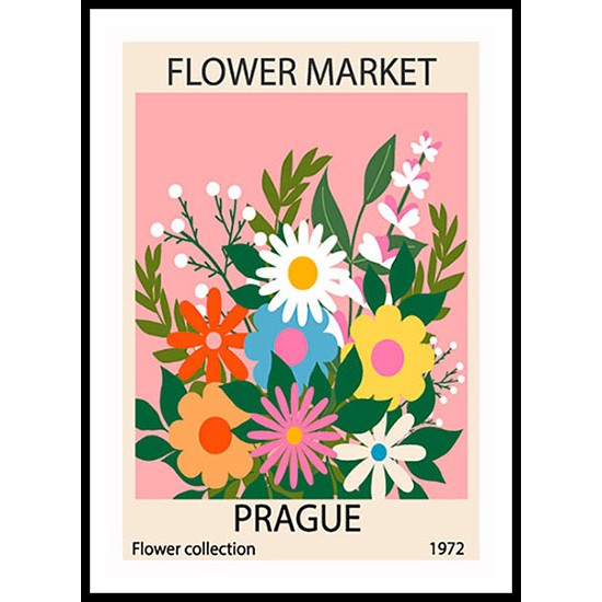 1970 Flowers Market Trendy Botanical Wall Art Poster 14