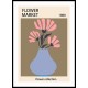 Abstract Flower Market With Flowers And Vase Wall Art Poster 3