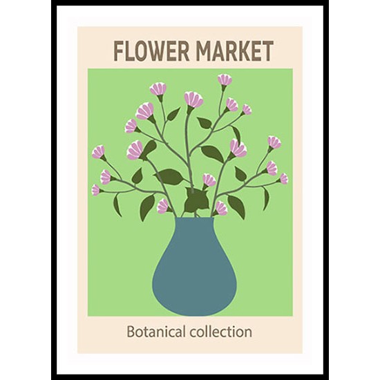 Botanical Poster With Assorted Flowers Wall Art 2