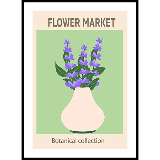 Botanical Poster With Assorted Flowers Wall Art 3