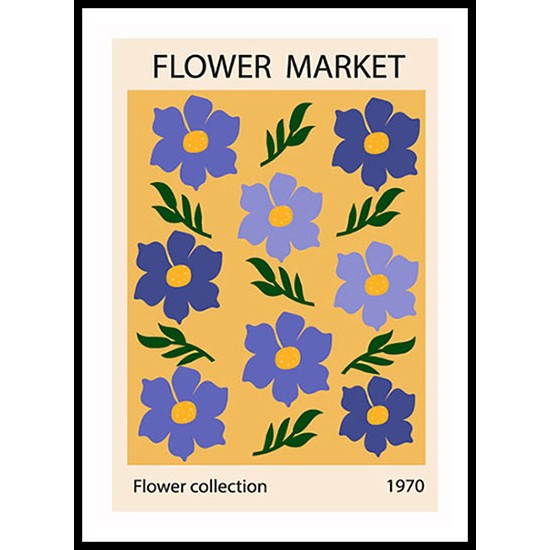 Botanical Poster With Assorted Flowers Wall Art 7