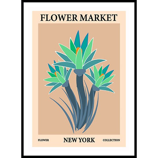 Abstract Daisy Flower Market Floral Design Wall Art Poster 1