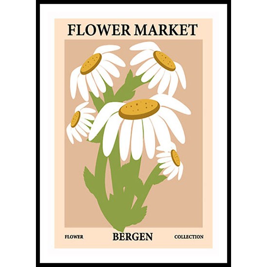 Abstract Daisy Flower Market Floral Design Wall Art Poster 3