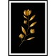 Minimalist Modern Gold Flowers Wall Art Poster 1