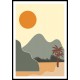 Modern Landscape Posters Sun And Moon 2