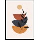 Mid Century Modern Boho Aesthetic Minimalist Shapes Wall Art Poster 2