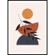 Mid Century Modern Boho Aesthetic Minimalist Shapes Wall Art Poster 3