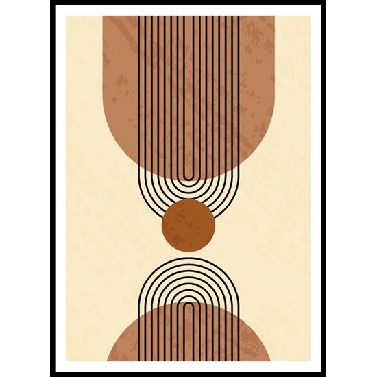 Mid Century Modern Minimalist In Boho Style Wall Art Poster 2