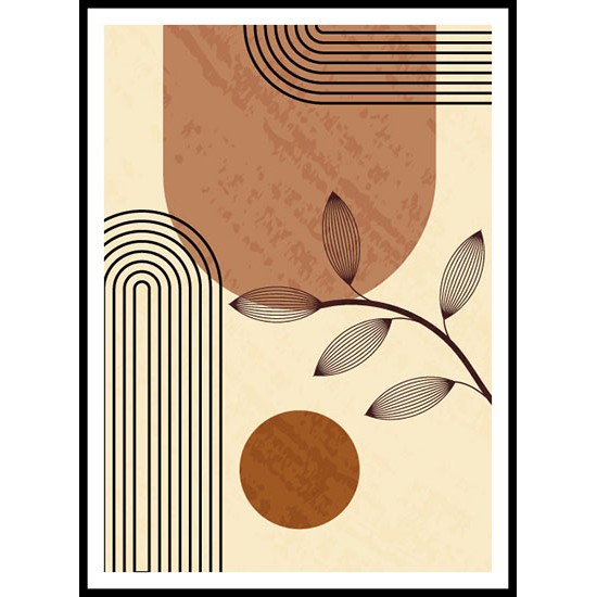 Mid Century Modern Minimalist In Boho Style Wall Art Poster 3