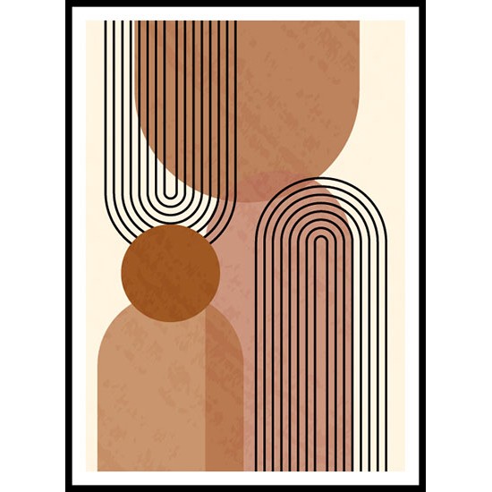 Mid Century Modern Minimalist In Boho Style Wall Art Poster 6