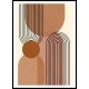 Mid Century Modern Minimalist In Boho Style Wall Art Poster 6