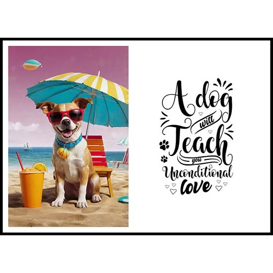 AI Generated Cool Dog With A Doggie Quote - 2 AI Generated Cool Dog With A Doggie Quote - 2