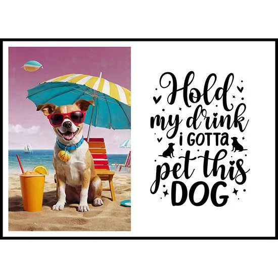 AI Generated Cool Dog With A Doggie Quote - 2 AI Generated Cool Dog With A Doggie Quote - 2