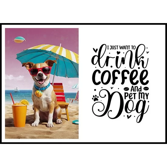 AI Generated Cool Dog With A Doggie Quote - 2 AI Generated Cool Dog With A Doggie Quote - 2