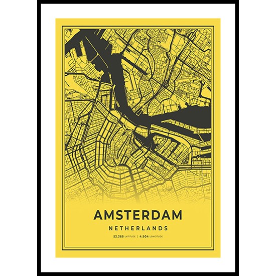 Amsterdam City Map, Netherlands