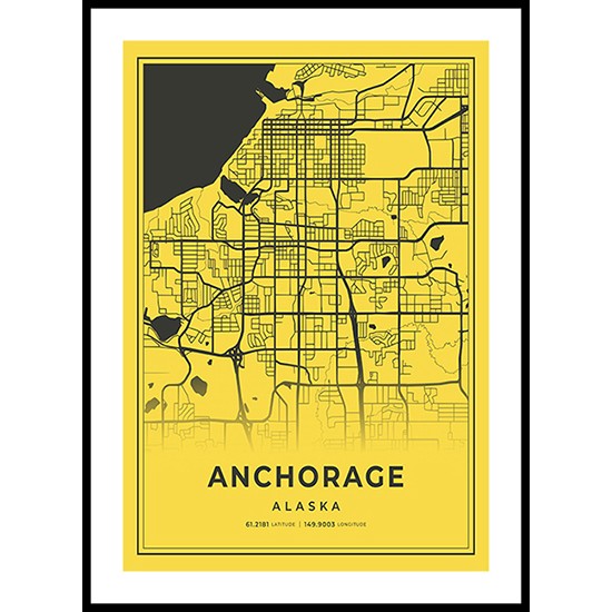 Anchorage City Map, Alaska